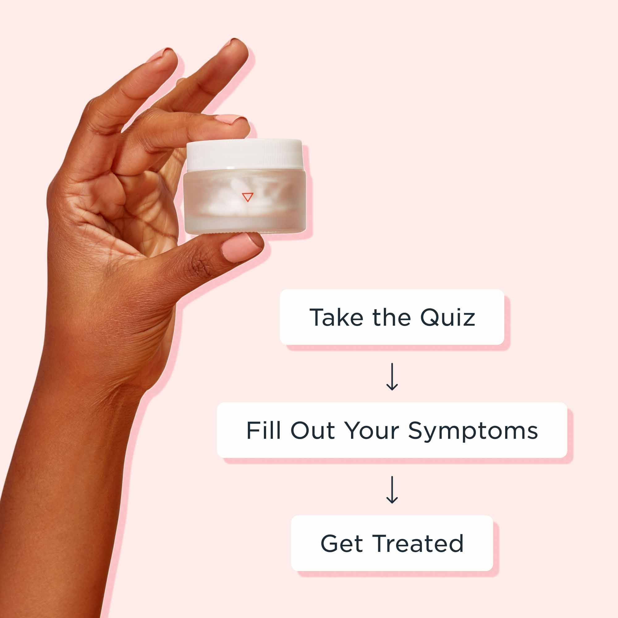 bv or yeast quiz explanation for how it works with a hand holding a bv prescription