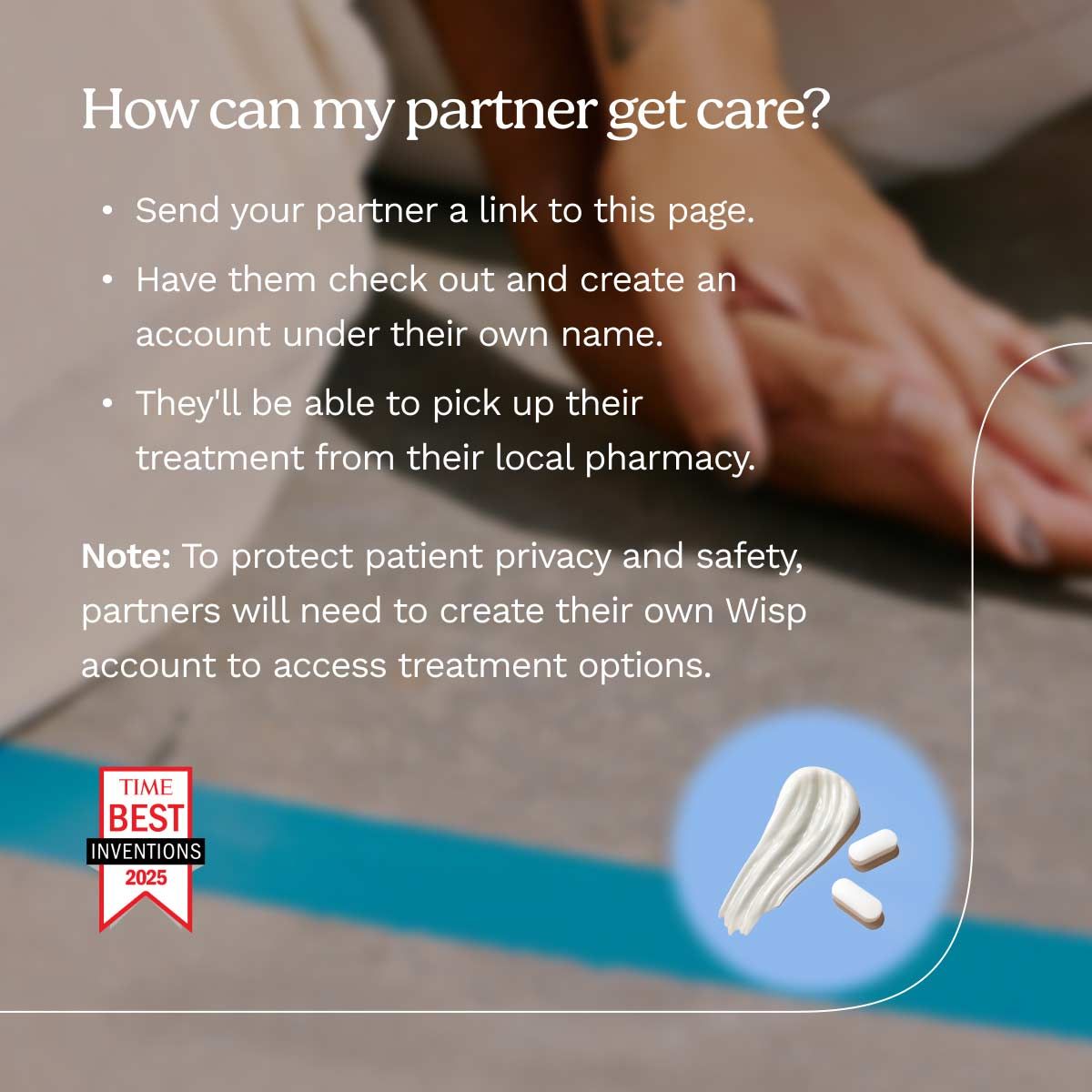 Information about BV partner care and a Time's Best Inventions badge with ambient imageryin the background