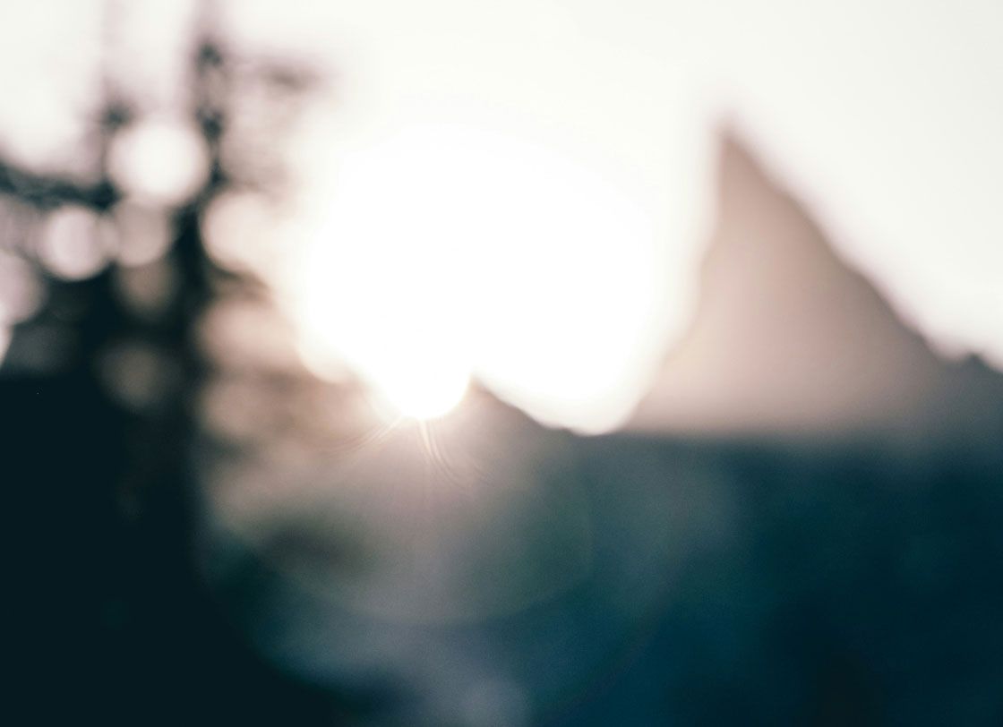 A peaceful blurry landscape scene