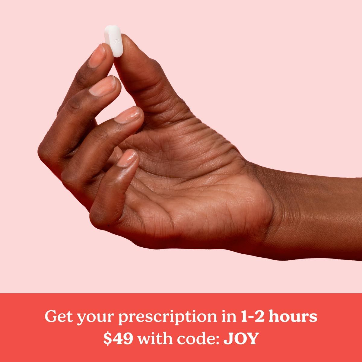 a woman's hand holding BV treatment, only $49 with code SPOOKY