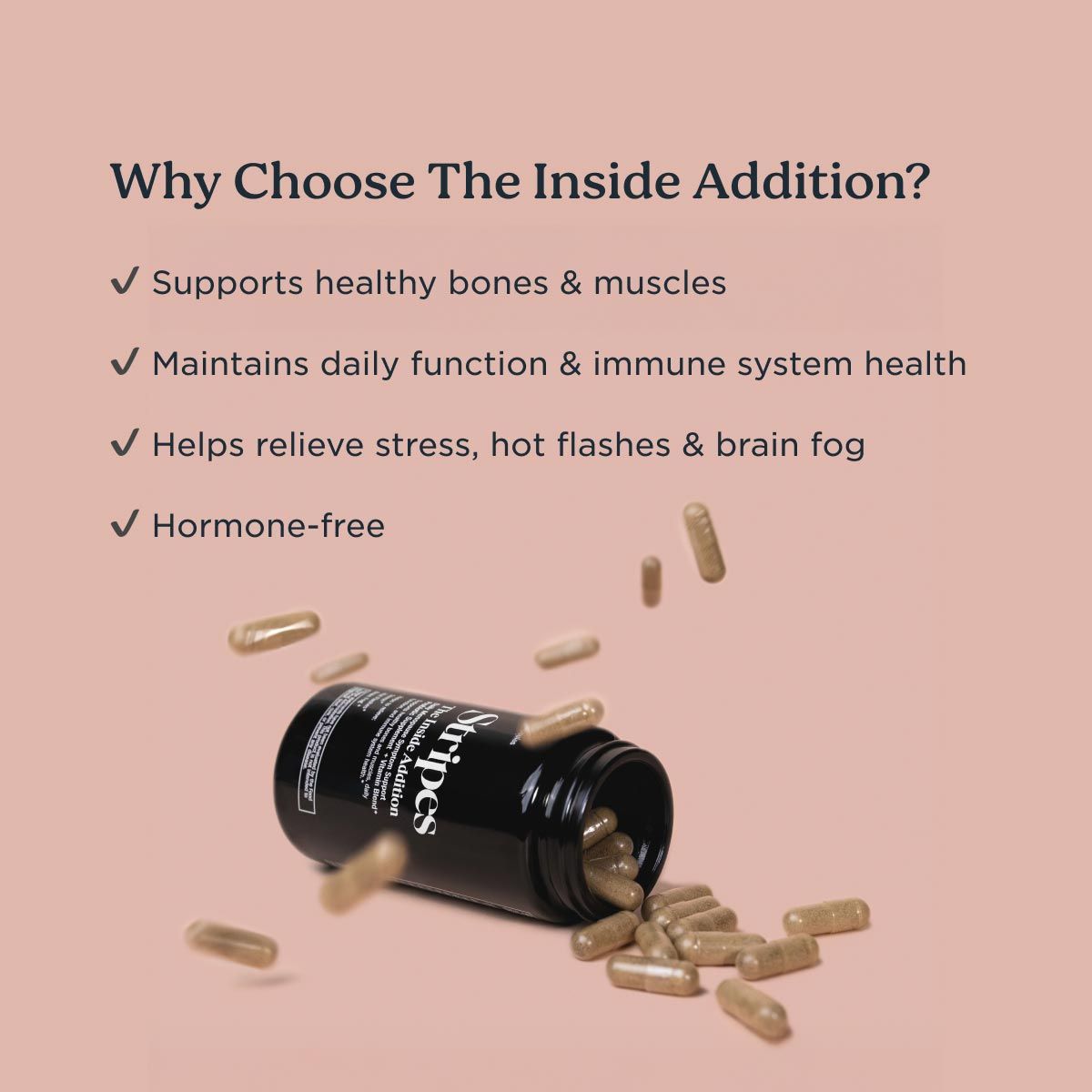 The inside addition by Stripes Beauty with USPs about the product