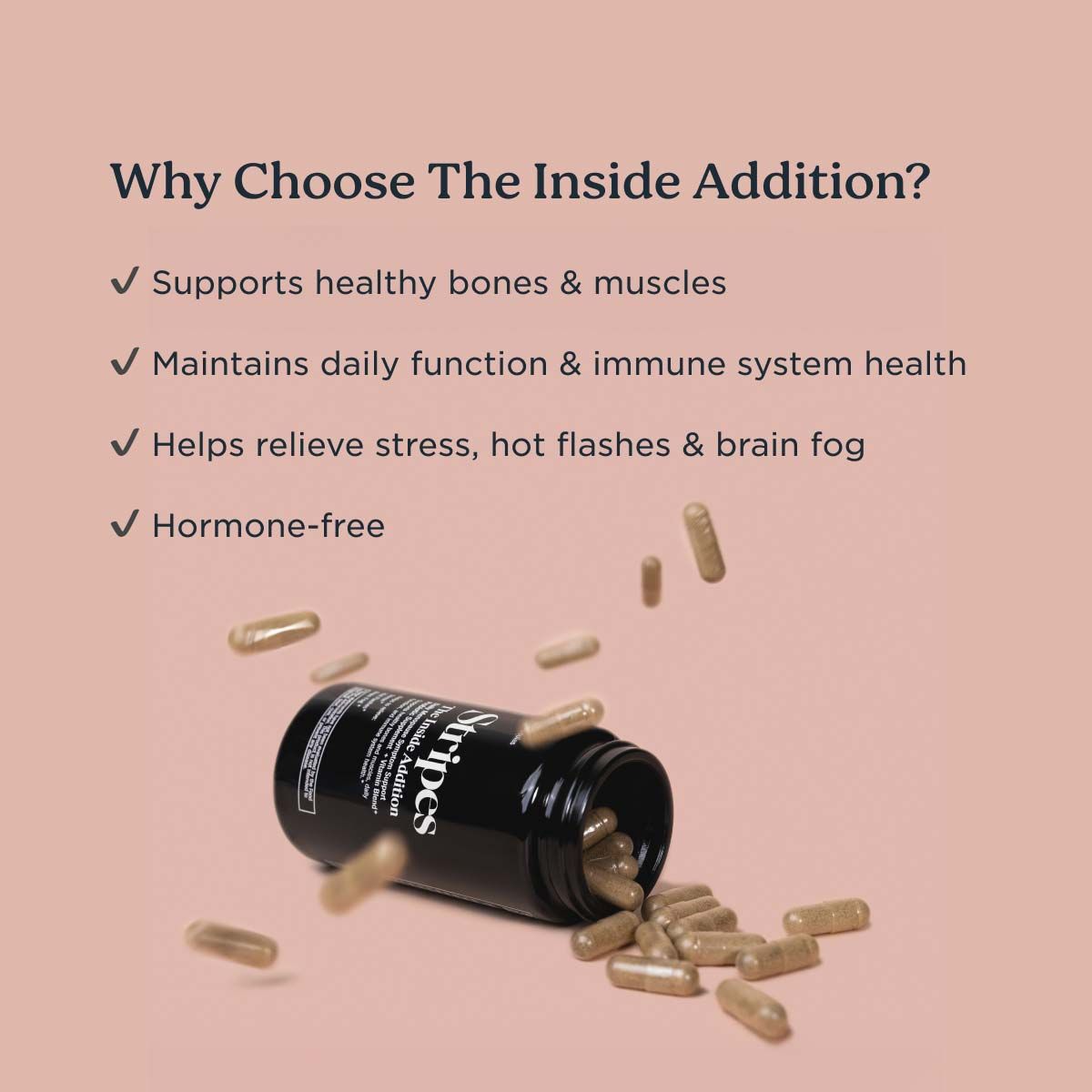 The inside addition by Stripes Beauty with USPs about the product