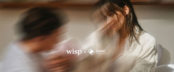 A woman looking provocatively at a man with motion blur